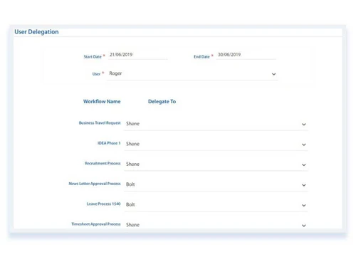 cflow vacations and delegation