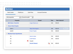 quicken dashboard