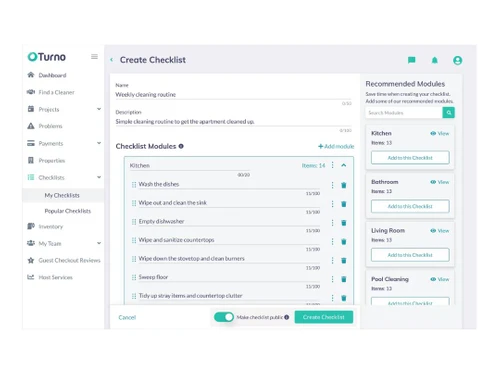 turno (turnoverbnb) checklist