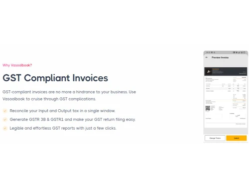 Vasoolbook GST compliant invoices