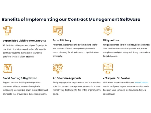 Benefits of Implementing our Contract Management Software