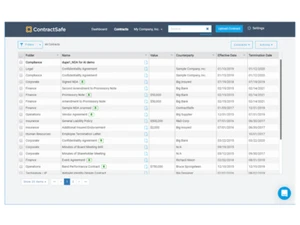 contractsafe dashboard