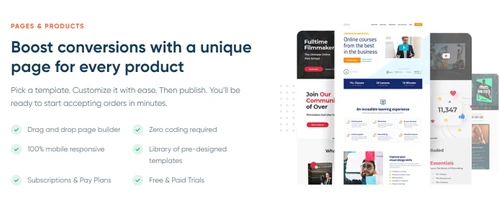 samcart drag & drop builder