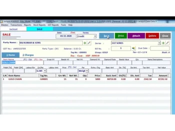 jackpot jewellery software items