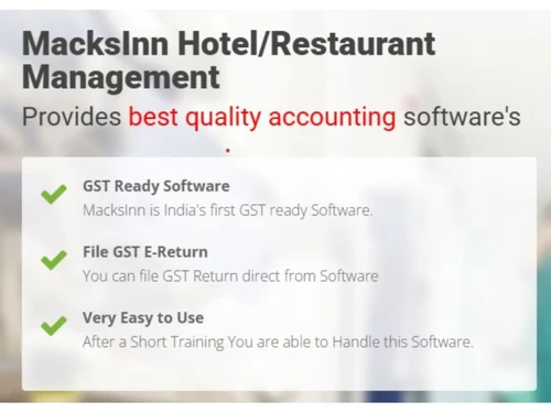 MacksInn Hotel Management software ui