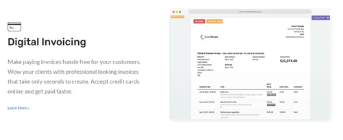 event digital invoicing