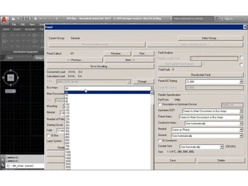 electrical for autoacad panel