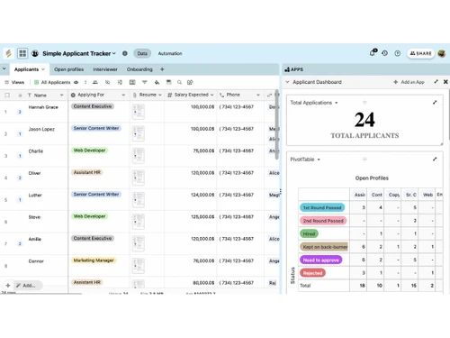stackby applicants tracker
