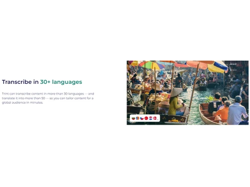 trint transcribe more than 30 language