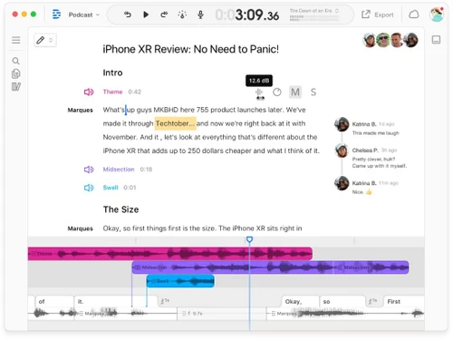 Descript captions editing