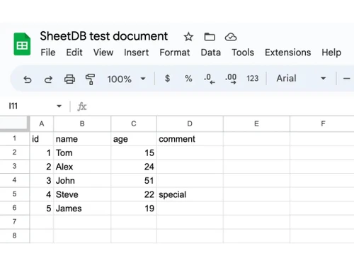 sheetdb document