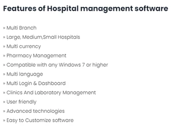 wincent hospital management software features