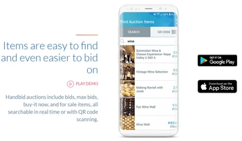 handbid qr scanning