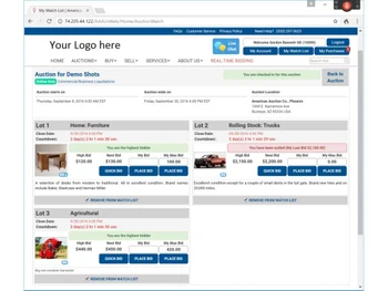 my auction software demo