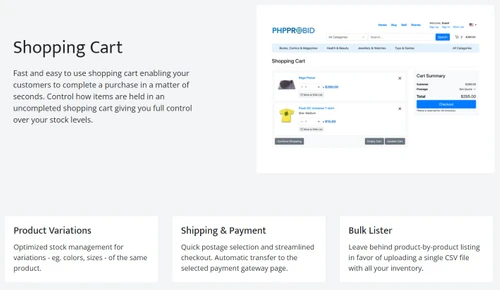 phpprobid shopping cart