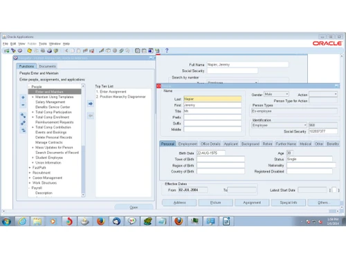 Oracle HRMS Applications