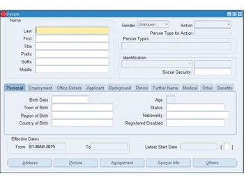 Oracle HRMS Details