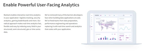 rockset user facing analytics