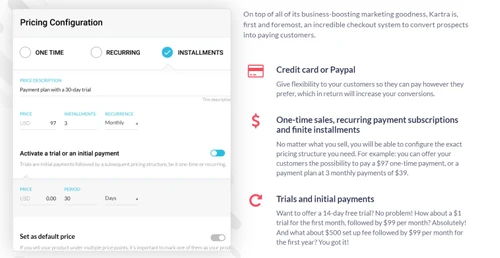 kartra pricing configuration