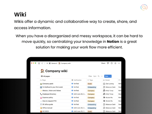 Notion wikis
