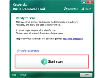 kaspersky virus removal tool scan