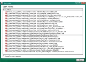 kaspersky virus removal tool-scan results
