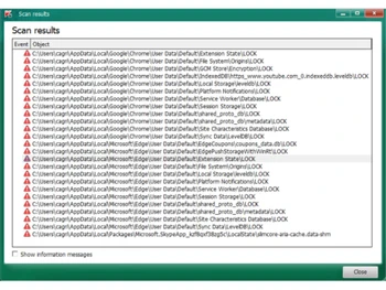 kaspersky virus removal tool-scan results