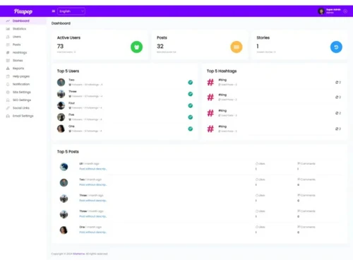 Instagram Clone Dashboard