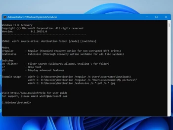 windows file recovery