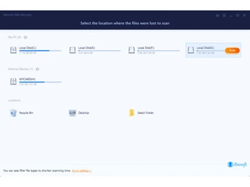 ibeesoft data recovery-location