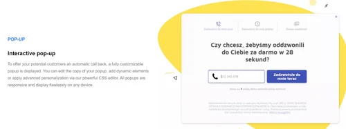 callpage interactive pop up