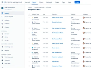 jira service management-tickets