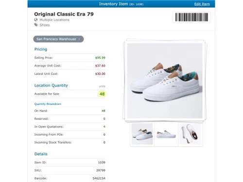 SalesBinder inventory item