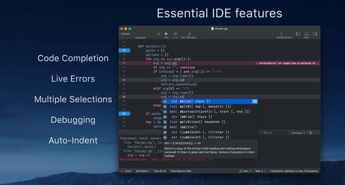 coderunner live error