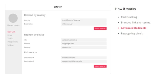 linkly advanced redirects