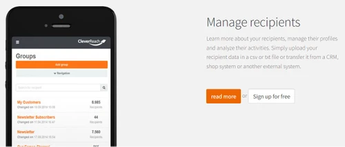 cleverreach manage recipients