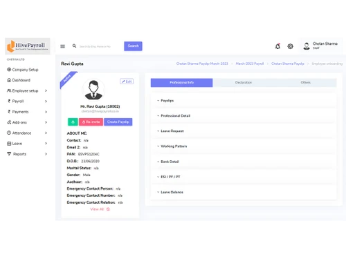 hivepayroll employee master