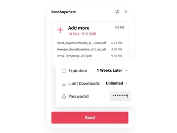 sendanywhere add more