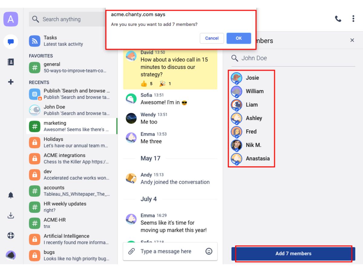 chanty software-notifications