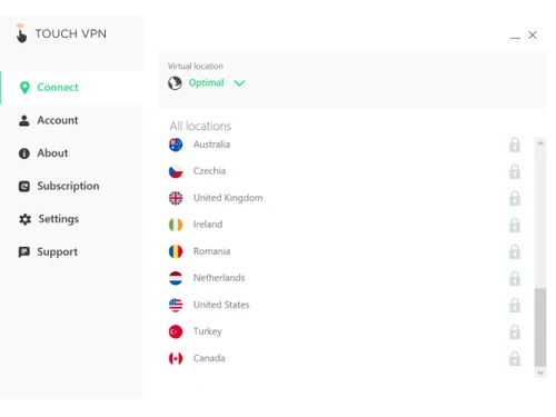 Touch VPN connect