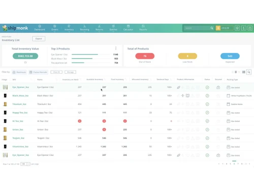 ShipMonk Dashboard