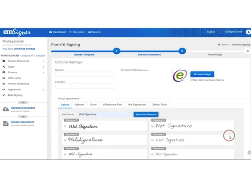 emsigner software-forms