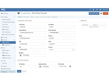 HQ Rental Software-customer profile