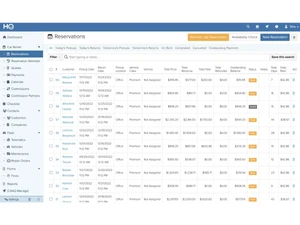 HQ Rental Software-reservations