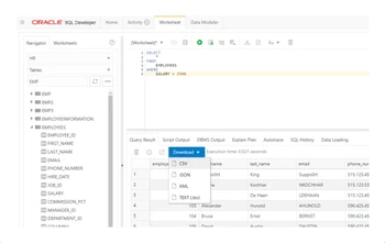 oracle sql developer