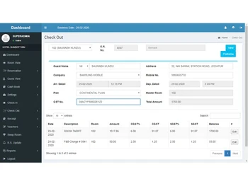 stayezee-pms checkout