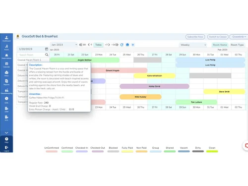 GraceSoft hms calendar