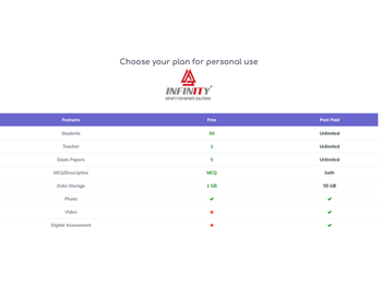 infinity iexam student management
