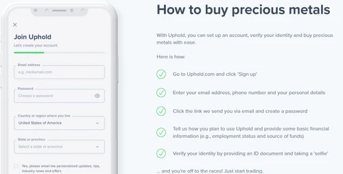 uphold buy precious metal