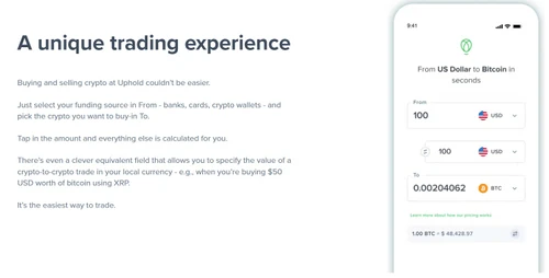 uphold trading experience